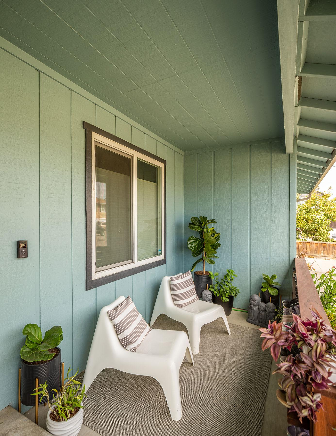 Sitting area for updated porch