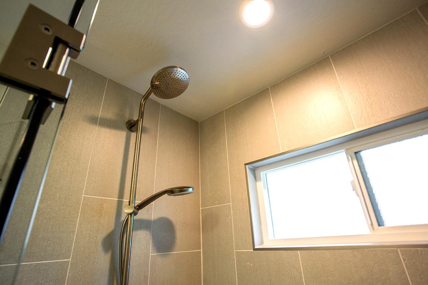 Close up of bathroom shower